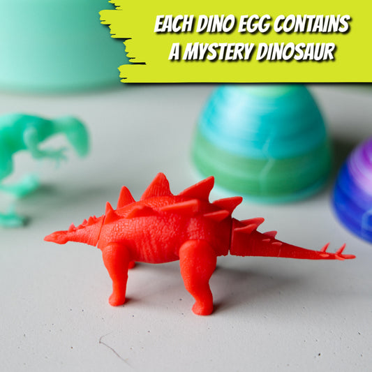 Glow in the Dark Dino Mystery Eggs 6pk