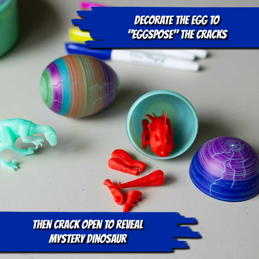 Glow in the Dark Dino Mystery Eggs 6pk